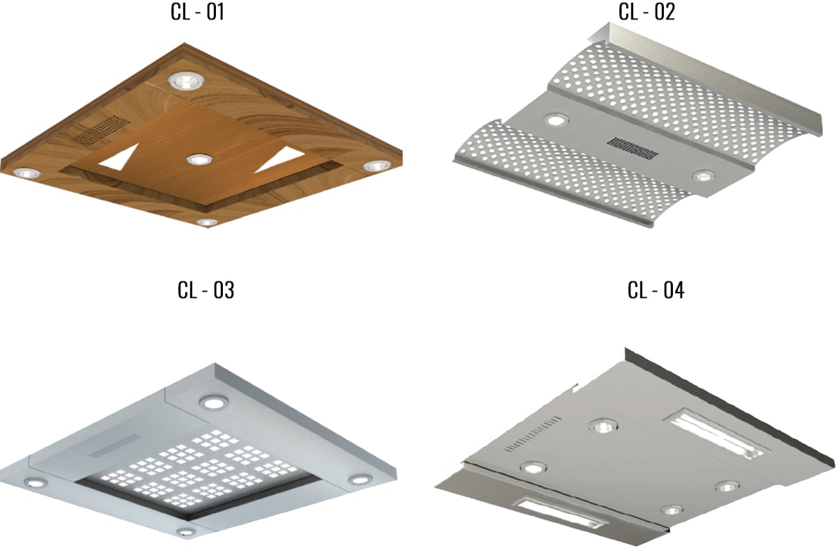 Thang máy Pacific Thương hiệu Tecno mẫu trần cabin C01 - C02 - C03 - C04