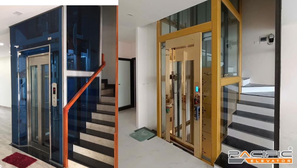 thiết kế thang máy lồng kính