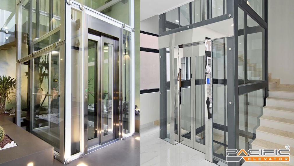 thang máy gia đình lồng kính