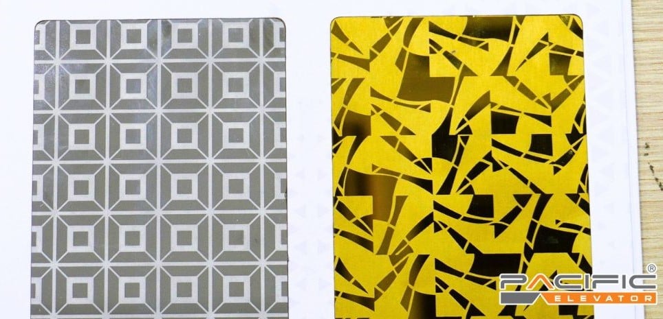 hình ảnh vật liệu cabin thang máy