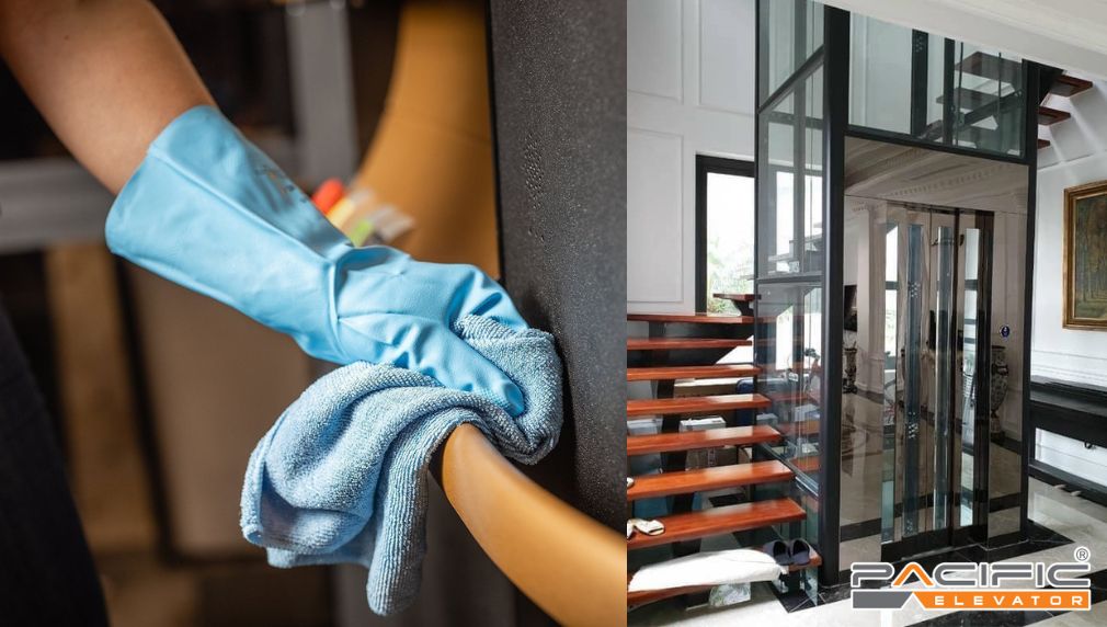 vệ sinh thang máy gia đình
