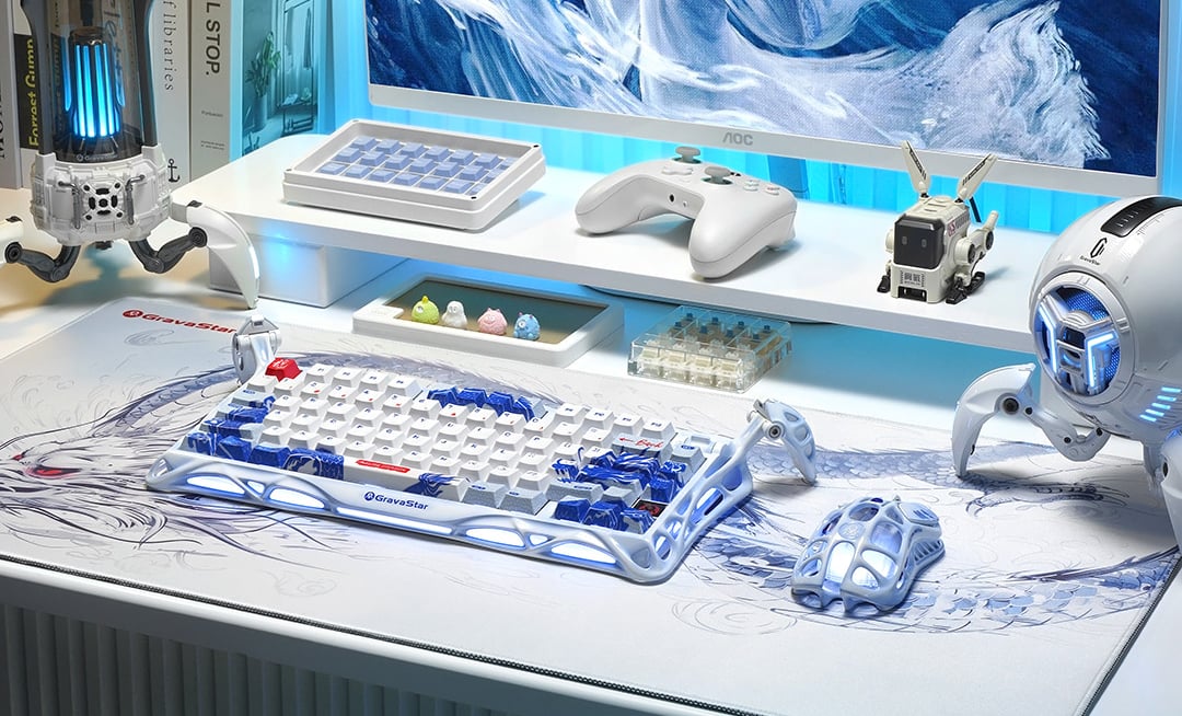 Gravastar Mercury Limited Edition - Porcelain Blue: Combo Gaming Cao Cấp Mới Đang Làm Dậy Sóng Cộng Đồng Game Thủ