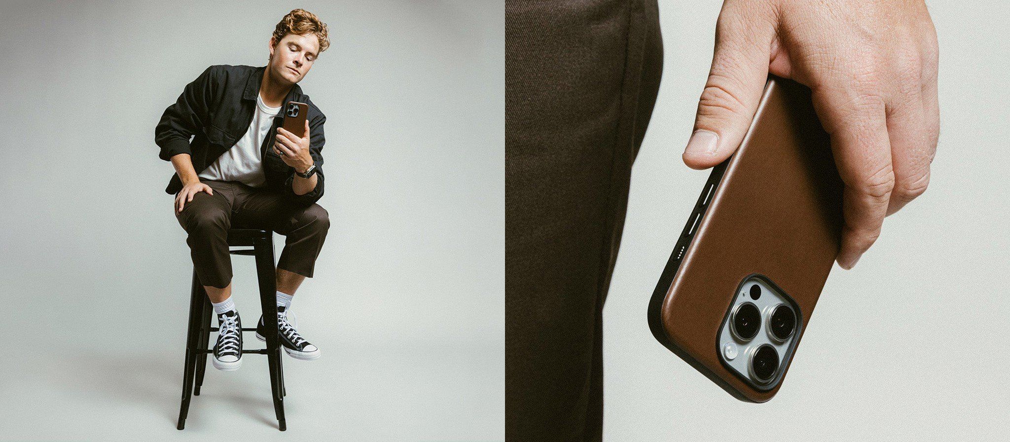 Ốp lưng Nomad Modern Case - Horween Leather cho iPhone 16 Pro/Pro Max