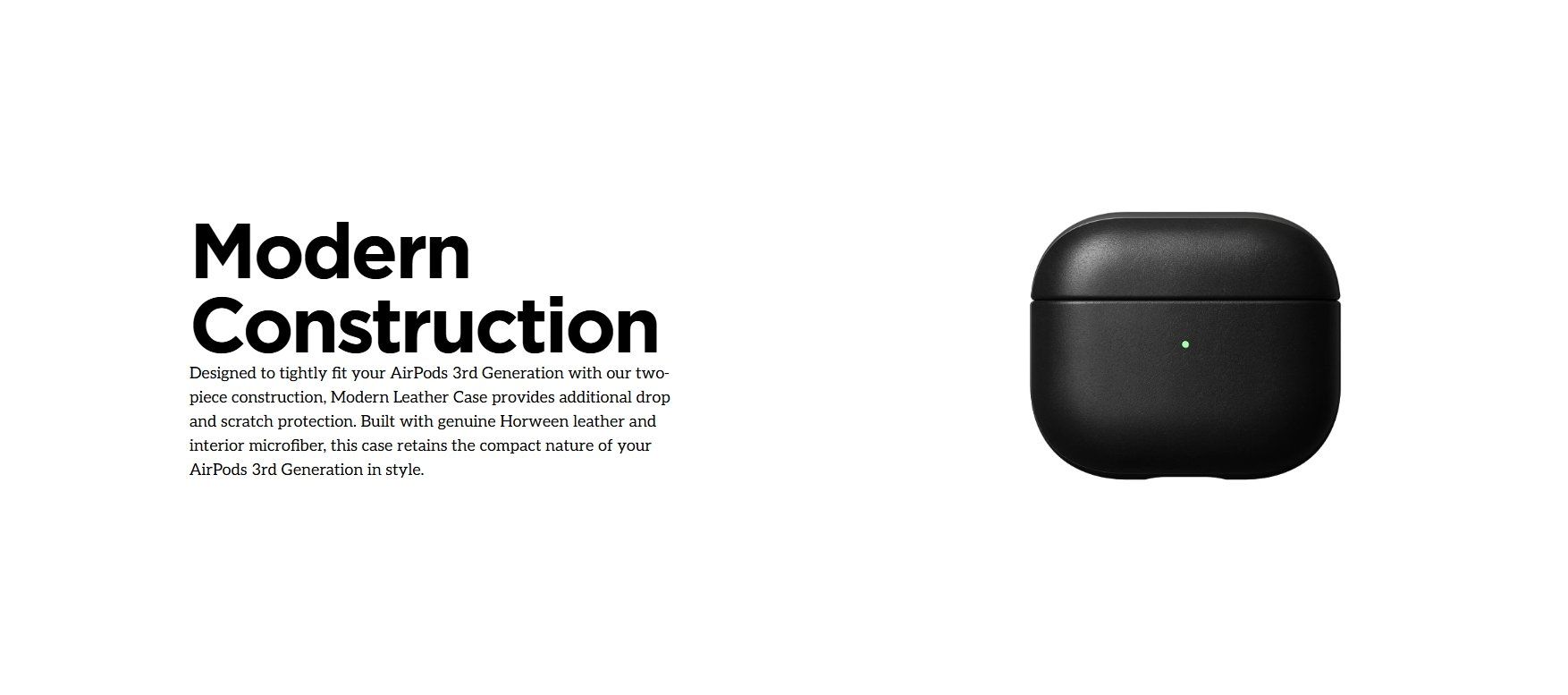 Ốp Bảo Vệ Nomad Horween Leather Cho AirPods 3