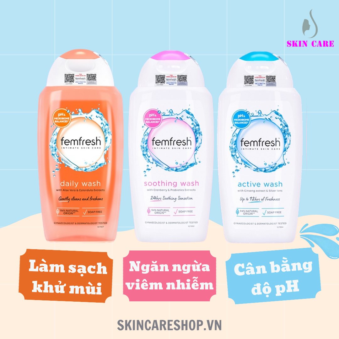 SO SÁNH CÁC LOẠI DUNG DỊCH VỆ SINH FEMFRESH