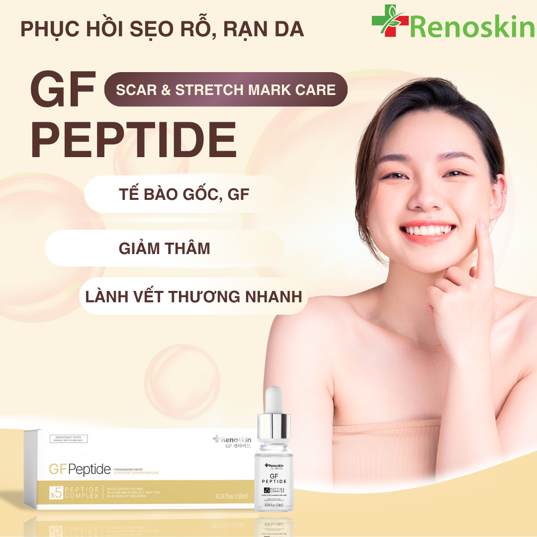 Serum GF PEPTIDE RENOSKIN: Giải pháp hiệu quả trong điều trị sẹo và tái tạo da