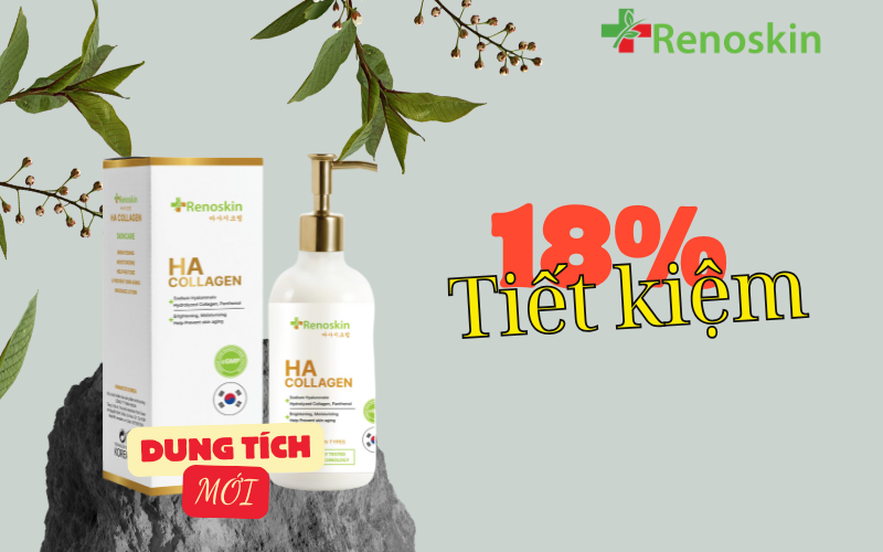 Gel Massage Dưỡng Ẩm HA Collagen Renoskin – Dung Tích Mới, Tiết Kiệm Hơn