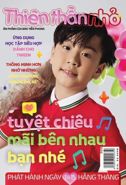 FLEX HỌC VIÊN NHÀ XUANLAN'S ACADEMY TRÊN BÌA BÁO THIÊN THẦN NHỎ
