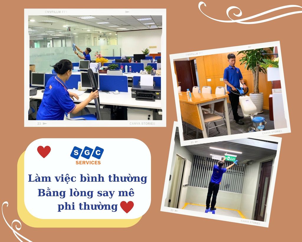 Các bạn nhân viên 𝐒𝐆𝐂 𝐒𝐄𝐑𝐕𝐈𝐂𝐄𝐒 làm việc bình thường bằng lòng say mê phi thường