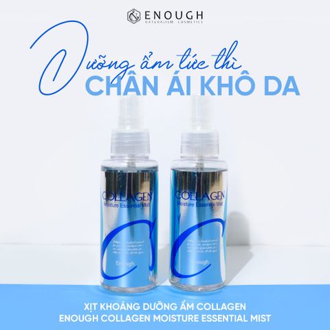 XỊT KHOÁNG ENOUGH COLLAGEN MOISTURE ESSENTIAL MIST | DƯỠNG ẨM TỨC THÌ - CHÂN ÁI DA KHÔ