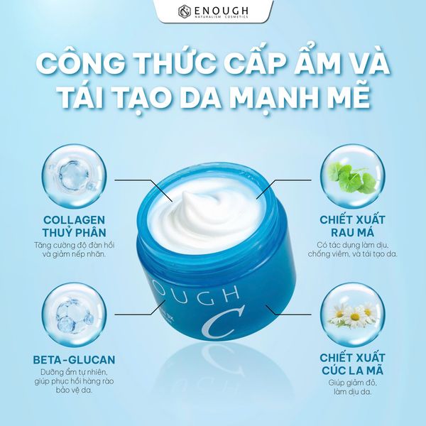 kem dưỡng ẩm 3x enough thành phần