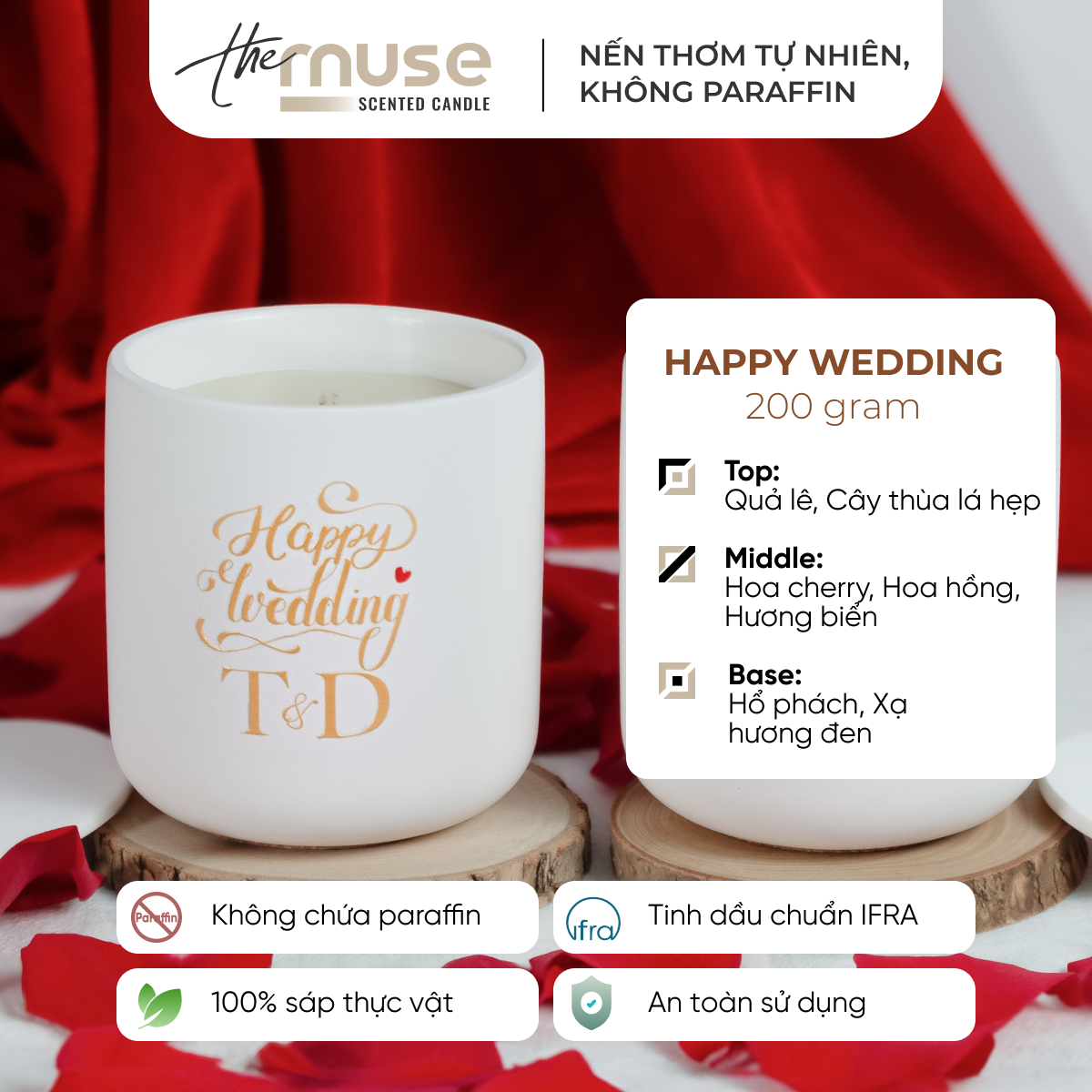 Nến thơm The Muse: Sự lựa chọn tốt nhất cho món quà tình yêu đôi lứa