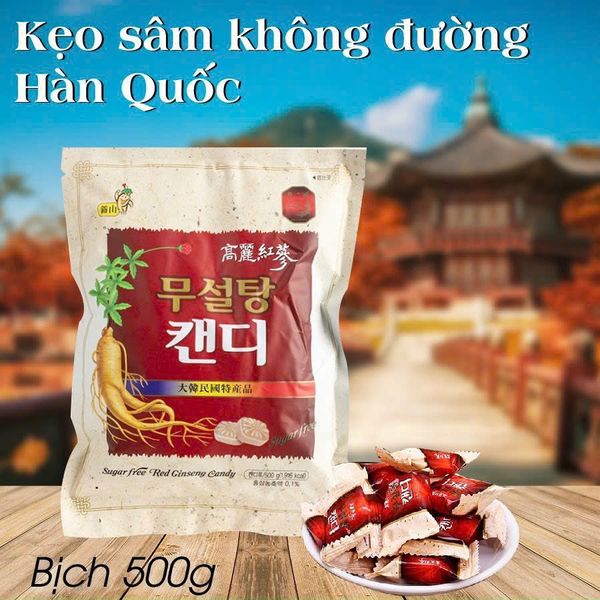 KẸO SÂM ĐỎ KHÔNG ĐƯỜNG
