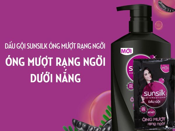 SUNSILK Dầu Gội đen óng mượt rạng ngời 6gx10