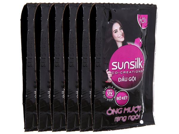 SUNSILK Dầu Gội đen óng mượt rạng ngời 6gx10