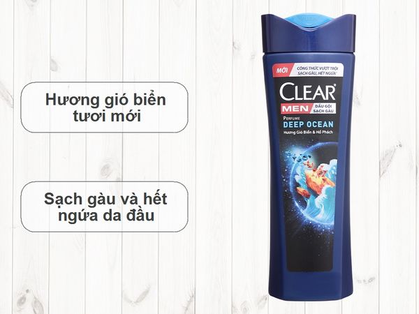 CLEAR MEN Dầu gội Sạch Gàu Hương Nước Hoa Biển & Hổ Phách