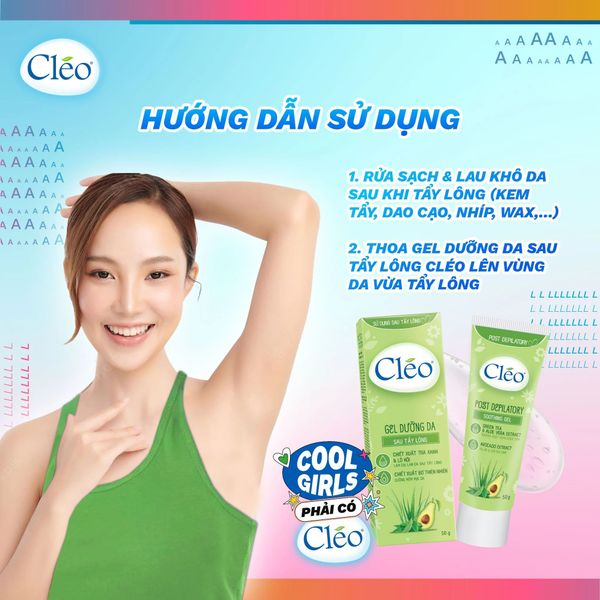 Combo Kem tẩy lông da thường 50g và Gel dưỡng sau tẩy lông 50g