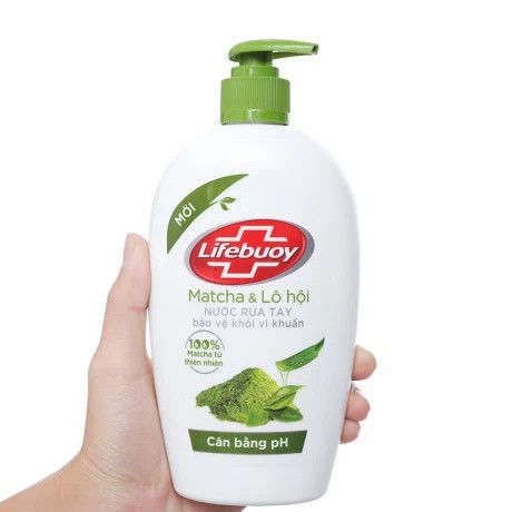 LIFEBUOY Nước Rửa Tay Matcha & Nha Đam 450g