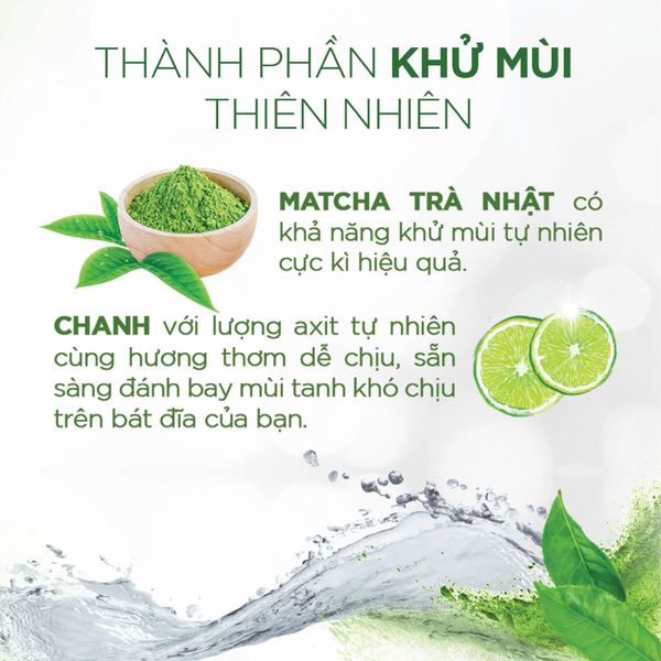 SUNLIGHT Nước rửa chén Khử Mùi Tanh MatCha Trà Nhật
