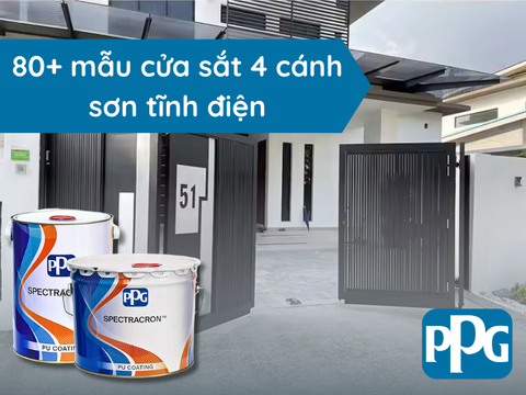 80+ mẫu cửa sắt 4 cánh sơn tĩnh điện đẹp 2025