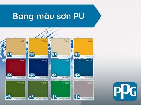 Bảng màu sơn PU và cách pha màu sơn PU cho kim loại