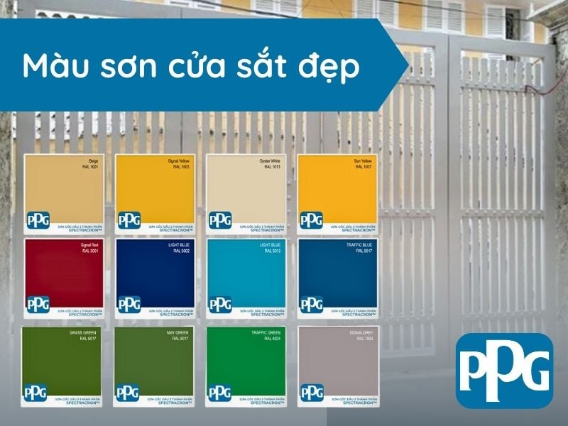 Màu sơn cửa sắt đẹp nhất hiện nay