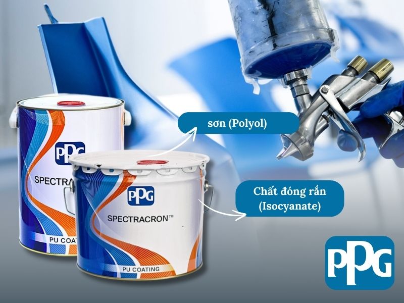 Sơn PU gốc dầu 2 thành phần có khả năng tạo ra lớp phủ bóng mịn, bền màu và chống trầy xước cao. (Nguồn: Internet)