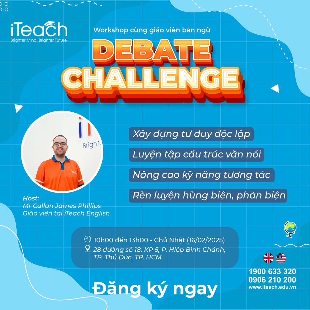 Workshop “Debate Challenge” cùng giáo viên bản ngữ