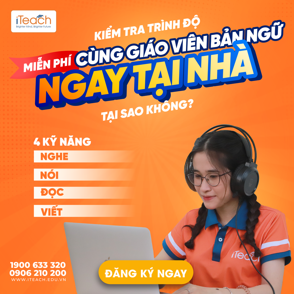 Kiểm tra trình độ tiếng Anh miễn phí cùng giáo viên bản ngữ