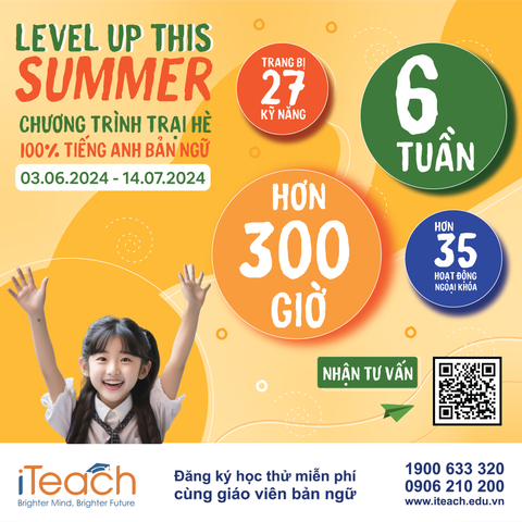 Trại hè 100% tiếng Anh bản ngữ, chỉ có tại iTeach English!