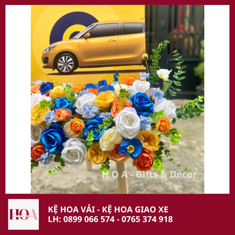 Kệ Hoa Giao Xe - Bảng Hoa Giao Xe - Hoa Xe Hơi HCM ship Toàn Quốc