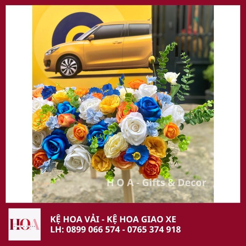 Kệ Hoa Giao Xe - Bảng Hoa Giao Xe - Hoa Xe Hơi HCM ship Toàn Quốc