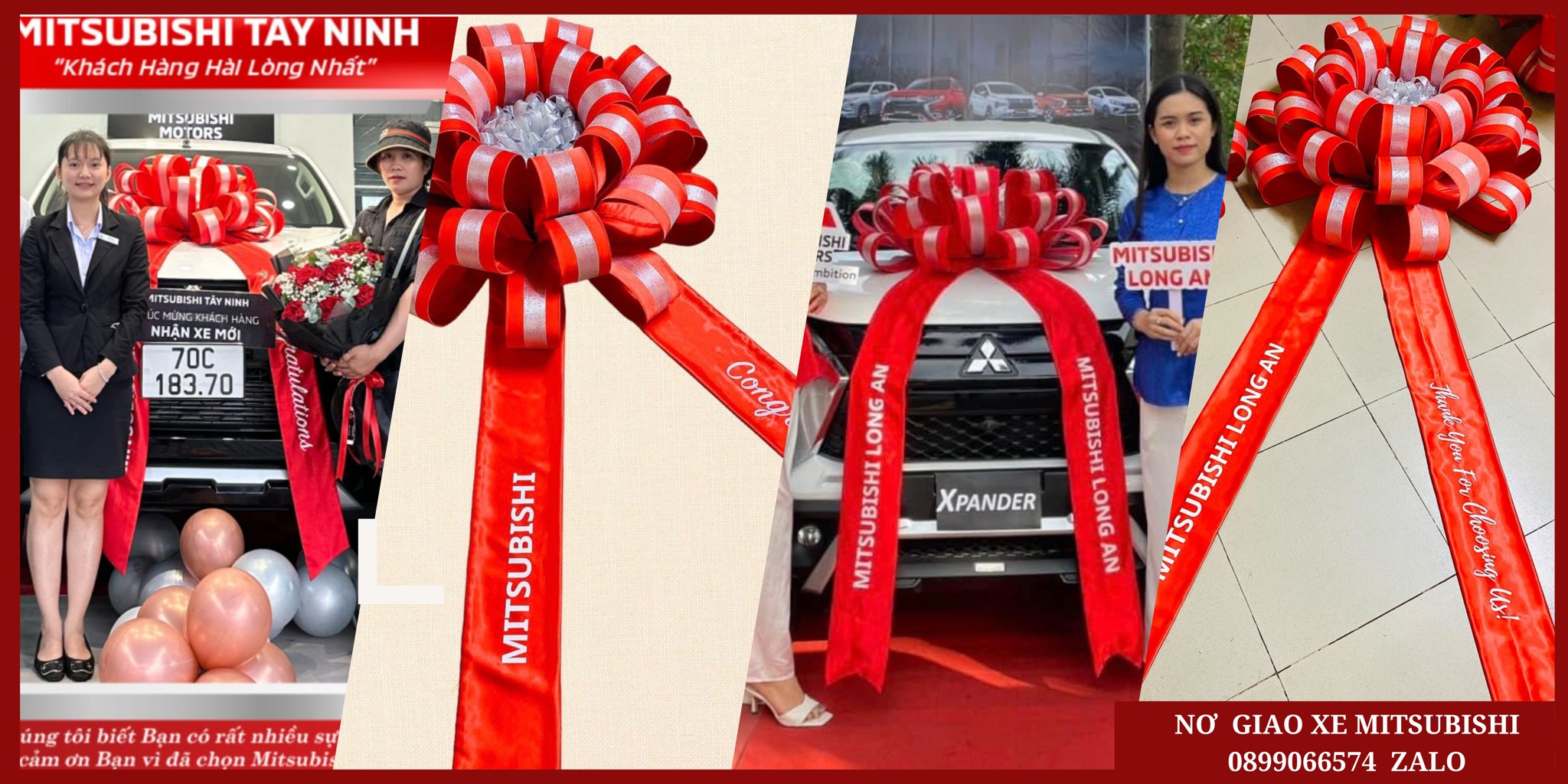 TOP Nơ Hoa Giao Xe - Nơ Xe Hơi Mitsubishi Ưu Chuộng Nhất