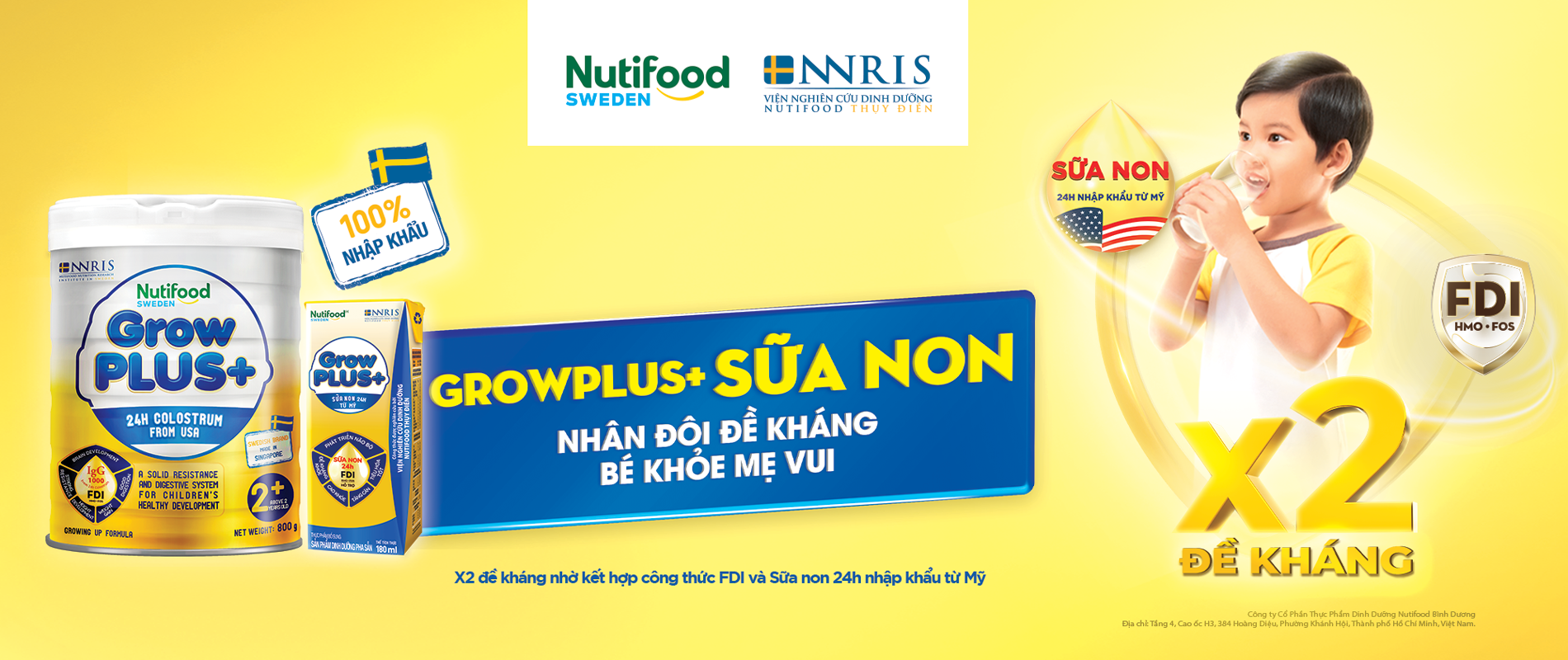 Sữa Bột Nutifood GrowPLUS+ Sữa Non
