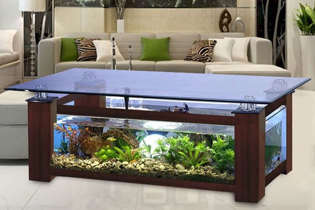 TOP 10 mẫu bàn trà sofa bể cá đẹp hiện đại nhất hiện nay