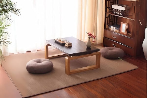 bàn trà ngồi bệt gỗ tự nhiên