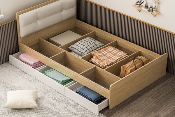 Ba ngăn kéo được tích hợp tiện lợi, tối ưu khả năng lưu trữ