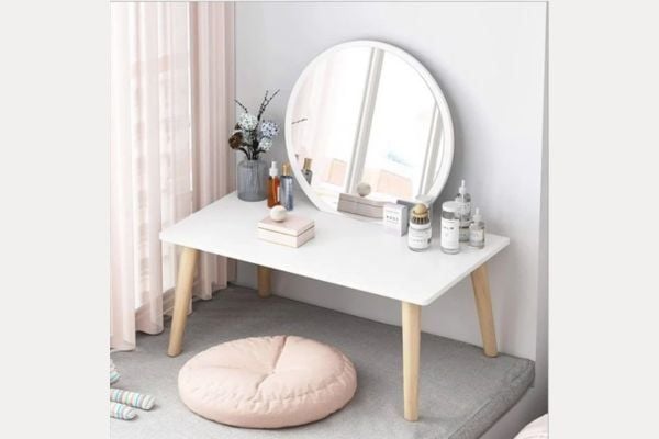 Thiết kế bàn trang điểm có gương hiện đại – nhỏ gọn, tiện lợi cho mọi không gian sống