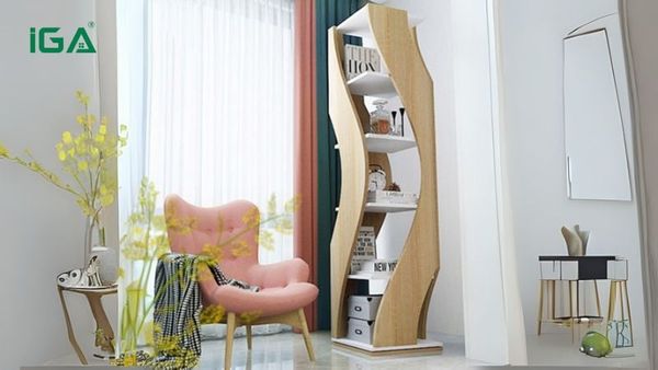 Kệ sách vừa là nơi lưu trữ vừa là điểm nhấn trang trí, thể hiện gu thẩm mỹ và cá tính của gia chủ