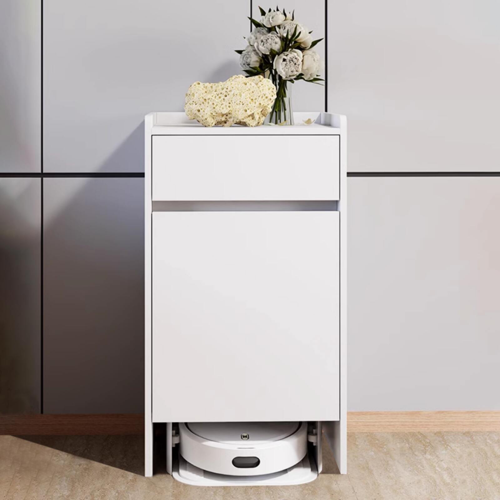 Tủ robot hút bụi full trắng