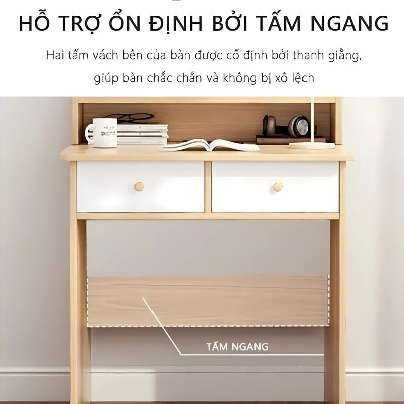 Bàn làm việc có ngăn kéo kết hợp bàn trang điểm GP178