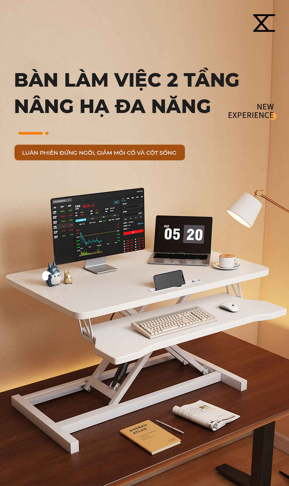 Bàn làm việc nâng hạ tùy chỉnh độ cao