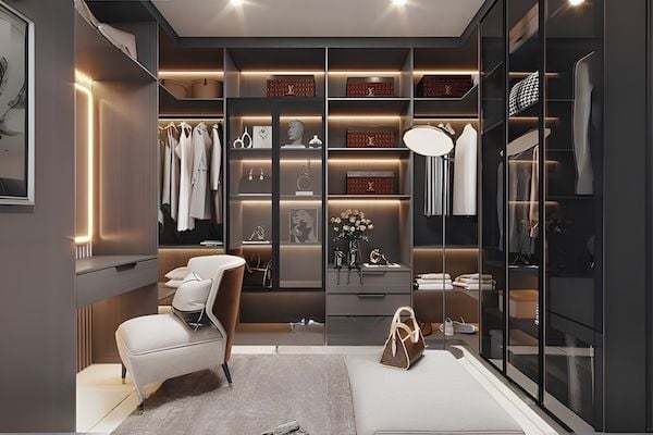 tủ nhôm quần áo 1m2 tăng tính thẩm mỹ