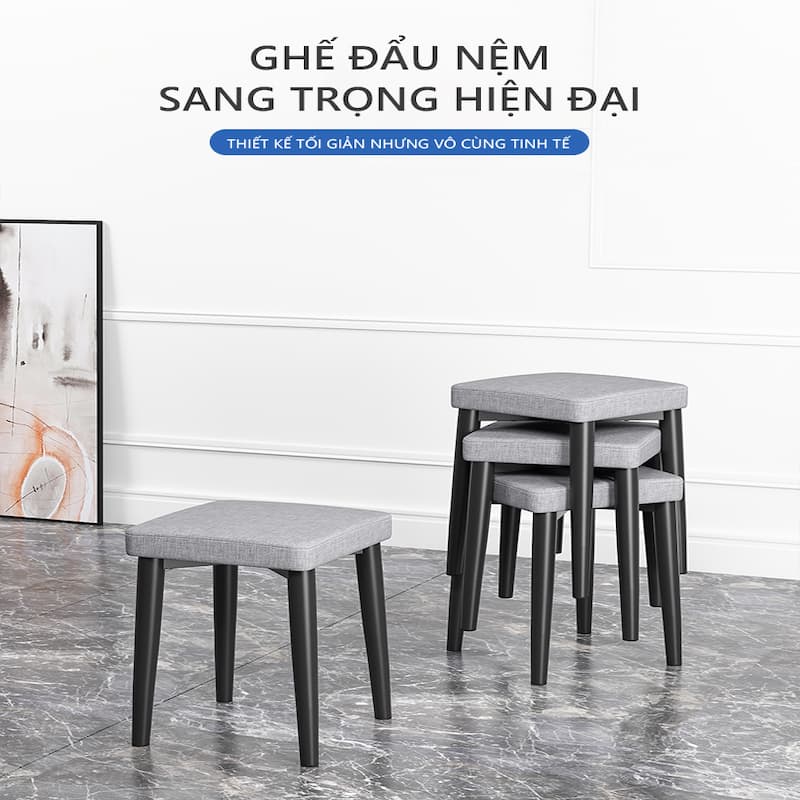ghế đẩu nệm thiết kế đẹp