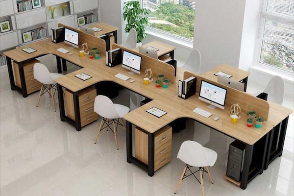 Loại bàn làm việc văn phòng 6 chỗ tiện lợi