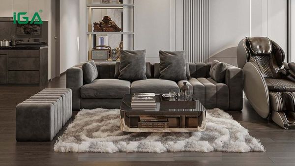 Ghế đôn dài giúp tăng chỗ ngồi, tối ưu diện tích và tạo điểm nhấn thẩm mỹ cho phòng khách