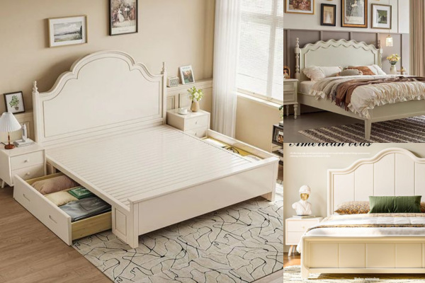Giường trắng cổ điển mang lại vẻ đẹp sang trọng, ấm cúng