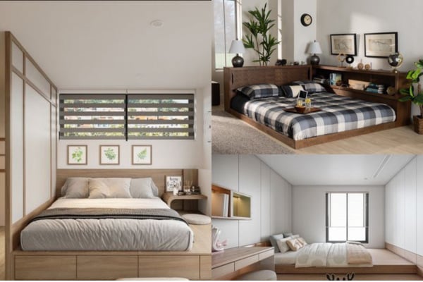 Một số cách trang trí giường ngủ thấp 1m6 theo phong cách tối giản