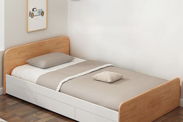 Mẫu giường 1m2 đơn giản, nhỏ gọn phù hợp dành cho 1 người ngủ