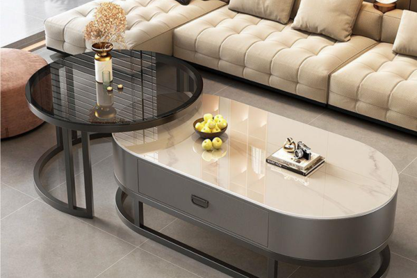 Bàn trà cao cấp GM149 cung cấp hai mặt bàn tối ưu hóa không gian lưu trữ